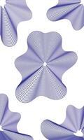 Abstract Curved Geometric Patterns in Blue Color on White Background vector