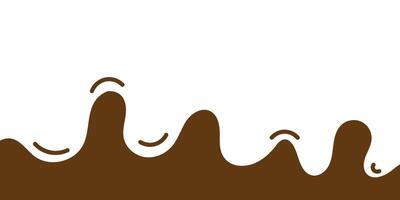 Abstract Chocolate Wave Illustration on White Background with Fluid Design vector