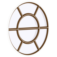 3d render circular window modern classic with transparent background png