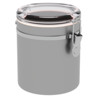 3d render metal storage container with transparent background png