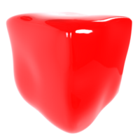 Red abstract shape isolated on transparent png