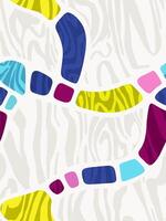 Bright abstract seamless pattern with colorful wavy ribbon and white and soft gray background accents vector