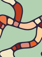 Abstract retro film strip pattern with olive background and red and yellow cell details vector