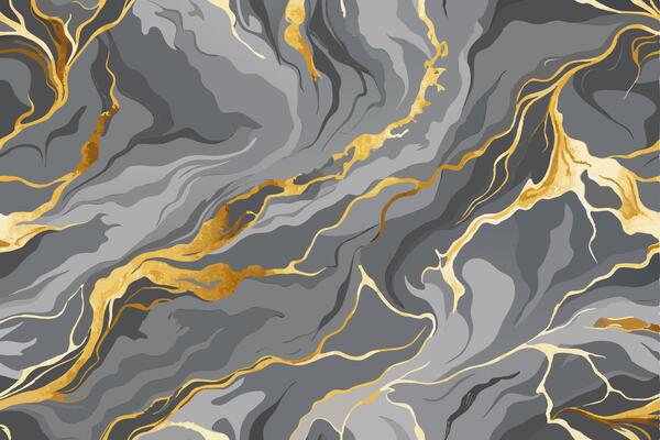 Premium gray and golden seamless marble background. illustration.