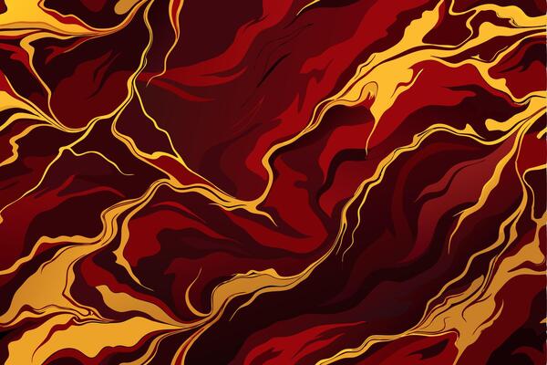 Seamless golden and red marble texture. Premium background