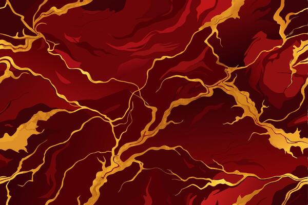 Premium golden and red marble background. illustration.