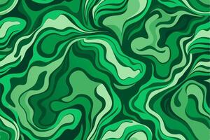 Green abstract background with wavy lines vector