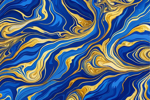Luxury golden-blue marble texture. Seamless premium background.