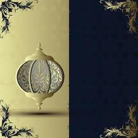 Eid mubarak background design with ornament. vector