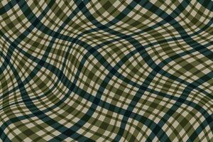 simple abstract sea green and olive color daigonal line plaid wavy pattern soft creative geometric smooth texture plaid check tartan gingham wavy pattern that can be used as a background or texture vector
