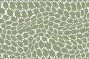 simple abstract white color polygon honeycomb wavy distort pattern on ancient color background abstract honeycomb grid with distorted hexagons vector
