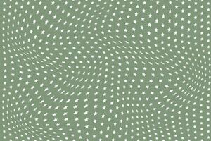 simple abstract white color small star wavy distort pattern on ancient color background wavy sage green surface with repeating white stars vector