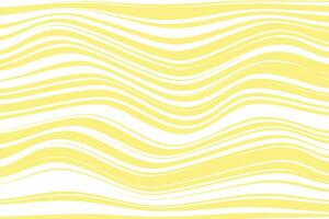 simple abstract white color wavy line pattern on yellow background vector