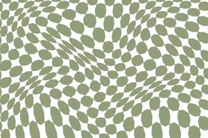 simple abstract white color star geometric creative wavy distort pattern on ancient color background warped checkerboard optical illusion vector