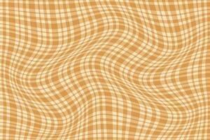 simple abstract lite soft cream color wavy plaid check line pattern creamy wavy checkered background with a pattern of squares wavy gingham checkered pattern in warm tones vector