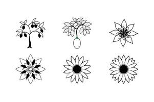 Mango Passion Sunflower Bloom Design vector