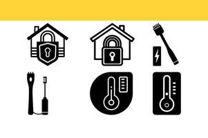 Smart Home Essentials in Clean Icon Style vector