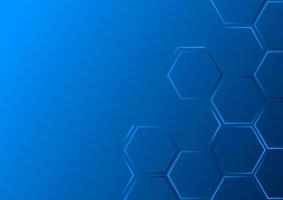 abstract blue hexagon background with a copy space vector