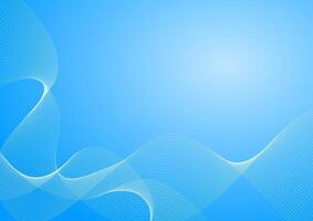 abstract light blue gradient background with wavy lines vector