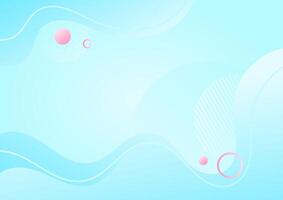 abstract background fluid shape light blue gradient with waves and circles vector