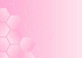 abstract pink gradient hexagon background vector