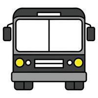 cartoon bus icon simple design vector