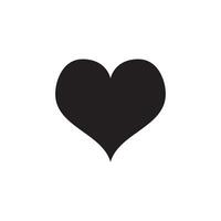 Heart icon black simple icon on white background vector