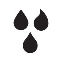A black and white logo of three drops of water vector