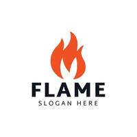Flame logo design template vector