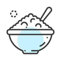 Cottage cheese icon with editable stroke to any thickness vector