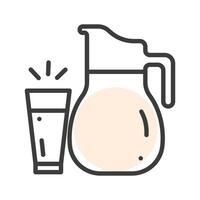 Milk icon with editable stroke to any thickness vector