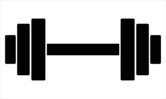 Dumbbell icon on white background vector