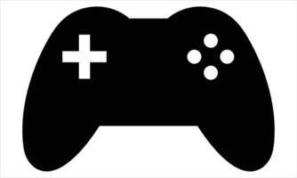 Game controller icon silhouette on white background vector