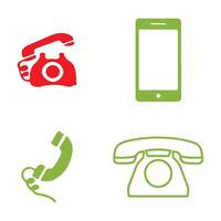 Phone icon set. Art, icons graphics for free download. Illustration EPS10 vector