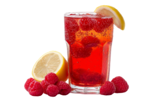 Refreshing raspberry lemonade drink isolated png