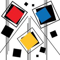 Minimalist flat design geometric shapes vector