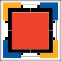 geometric design primary colors squares vector