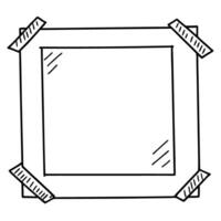 Blank sketch box with tape corners, suitable for creative designs vector