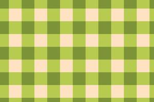Light green and beige gingham pattern with seamless repeat vector