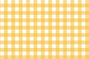 Bright yellow and white seamless gingham check pattern vector