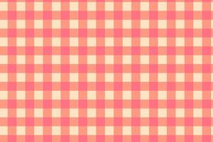 Coral red and white seamless gingham check pattern vector