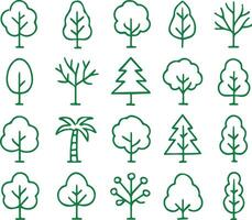 Set of tree icons vector