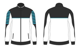 Motocross jacket mockup front and back view vector
