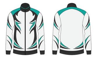 Racing jacket mockup front and back view vector