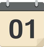 Calendar page showing first day date icon design illustration vector