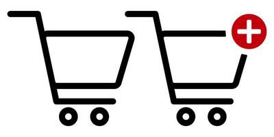 Shopping Cart Icon Set. E-commerce Symbols for Add, Checkout, Remove, Buy, Speed, Arrow, and Basket. Minimal Line Icons Collection for Web, Mobile UI vector