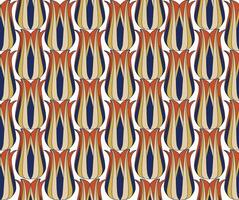 Seamless pattern with flourish ornament in 1920s graphic design style. Artistic abstract vintage ornamental texture vector