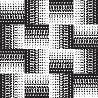 Dotted pattern texture of checkered fabric background. Wavy ripple white tartan texture. Artistic abstract seamless pattern vector
