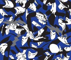 Stylish dotted abstract seamless pattern. Artistic geometric ornamental backdrop. Chaotic ripple blot texture. vector