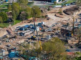 Construction Site of the 4th Phase of Southern Bridge in Riga, Latvia photo
